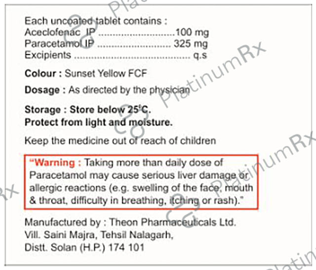 Pacset 100/325mg Tablet 10s