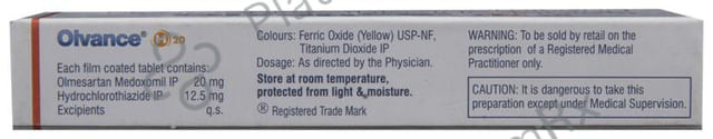 Olvance H 12.5/20mg Tablet 10s