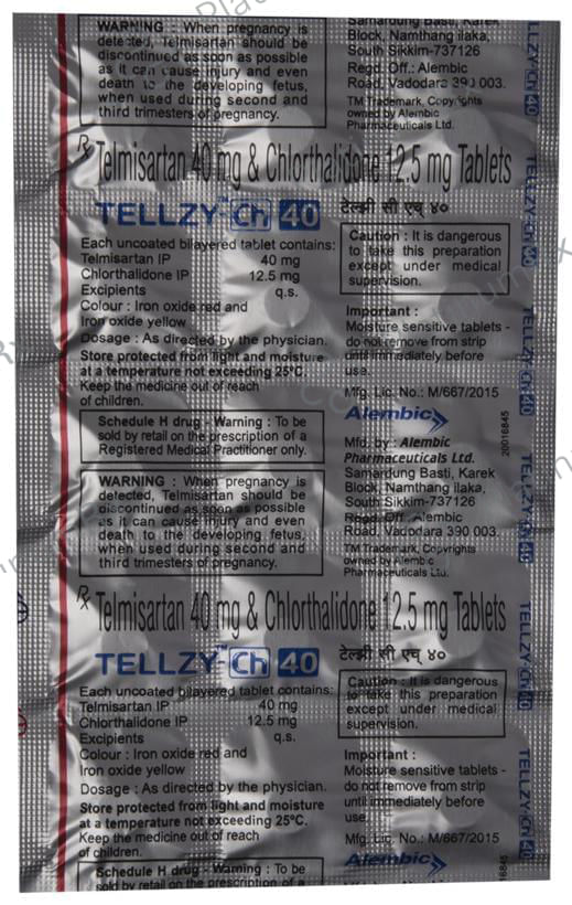 Tellzy CH 40 12.5/40mg Tablet 15s