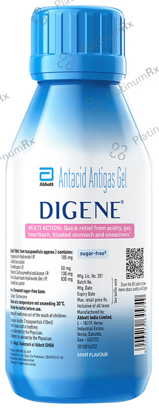 Digene Acidity & Gas Relief Mint Suspension 200ml