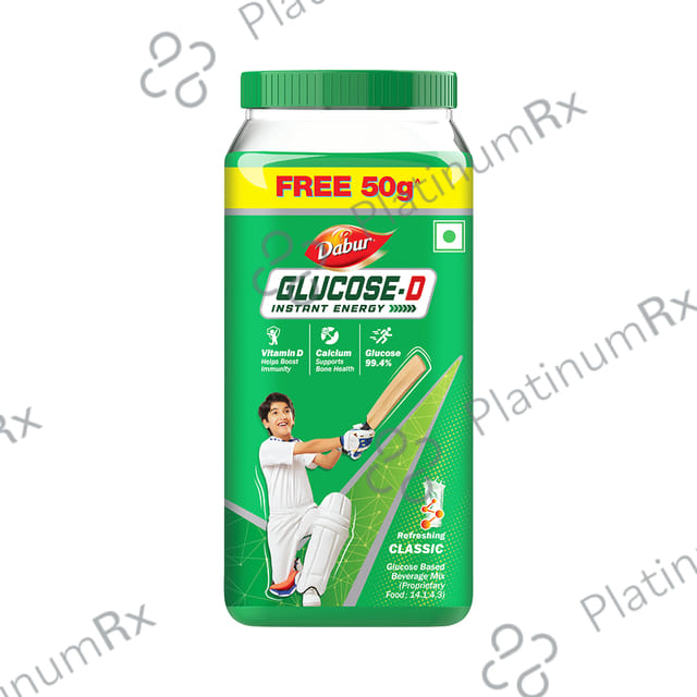 Dabur Glucose D Instant Energy with Calcium & Vitamin D - For Immunity & Bone Health - Powder