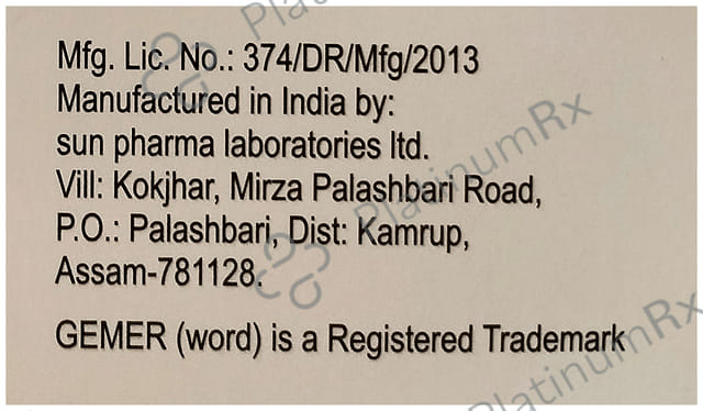 Gemer Dapa XR 10/1/1000mg Tablet 7s