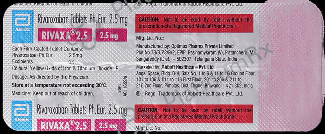 Rivaxa 2.5mg Tablet 14s