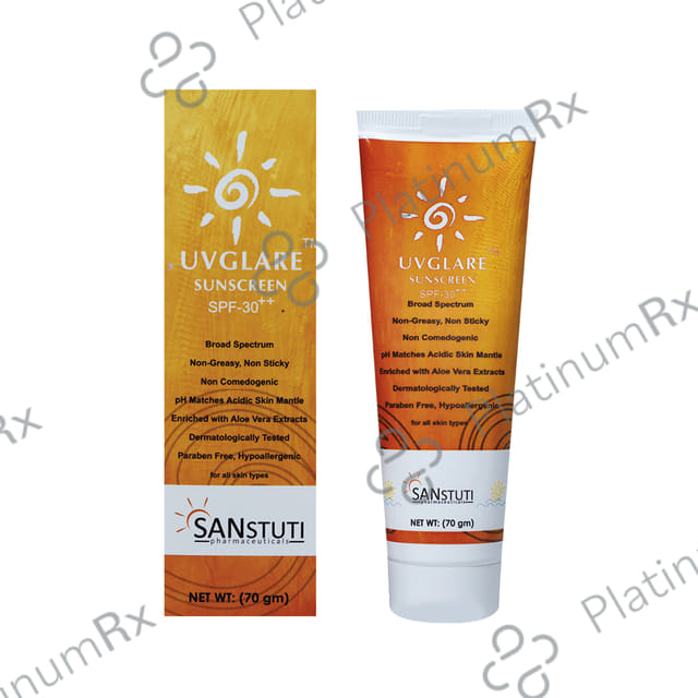 UVGlare Sunscreen SPF 30++ Gel 70gm