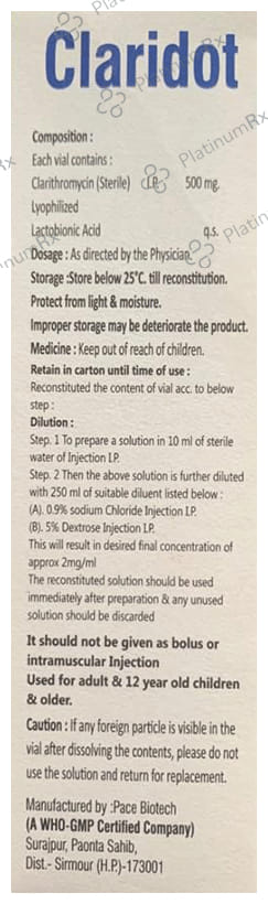 Claridot Powder for infusion