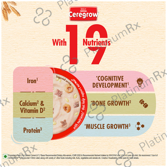 Nestle Ceregrow Multigrain Cereal with Milk & Fruits for 2 6 Years - Rich in Iron