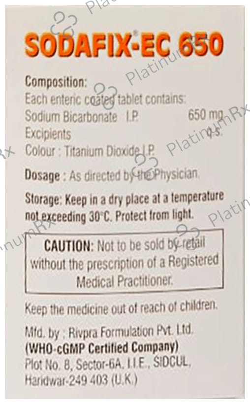 Sodafix EC 650mg Tablet 10s