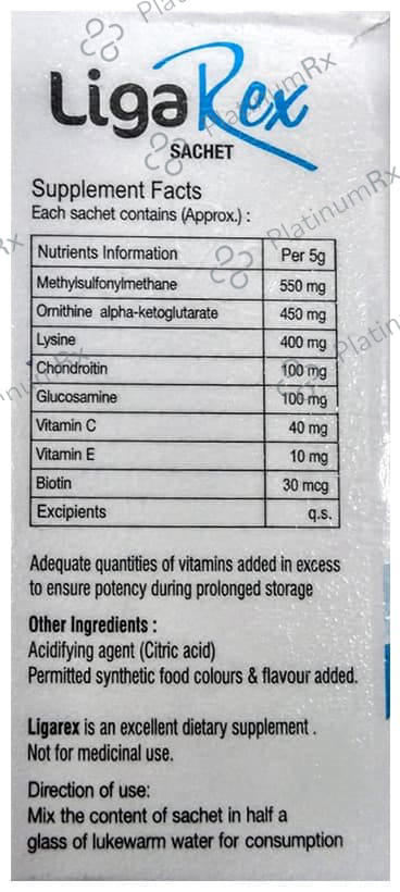 Ligarex Sachet Lemon Sugar Free 5gm