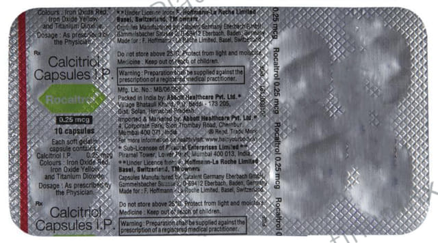 Rocaltrol 0.25mcg Capsule 10s