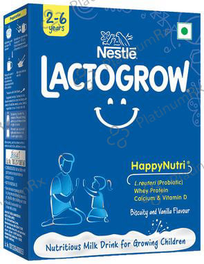 Nestle Lactogrow with Whey Protein, Calcium & Vitamin D (2 to 6 Years) - Flavour Biscuity and Vanilla