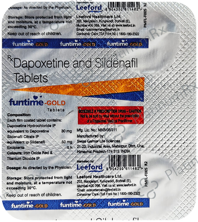 Funtime Gold 50mg/30mg Tablet