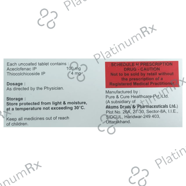 Aceclan TH 100/4mg Tablet 10s