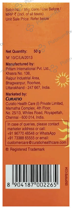Photobloc Sunscreen SPF 50+ PA++++ Broad Spectrum UVA/UVB Protection Cream 50gm