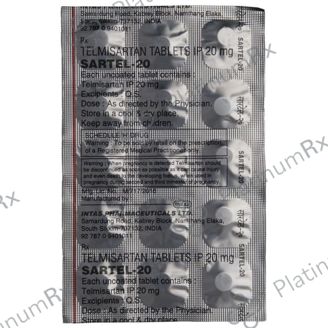 Sartel 20mg Tablet 10s
