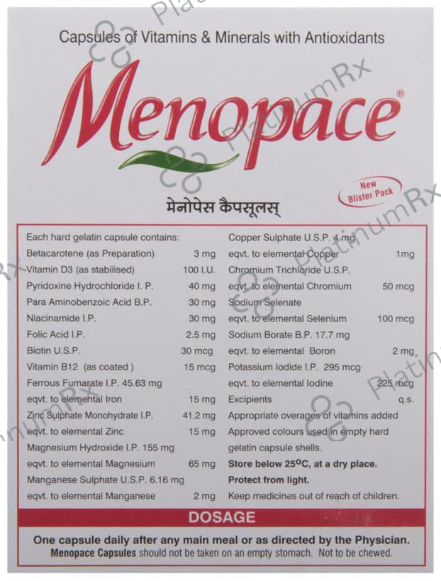 Menopace Capsule 15s