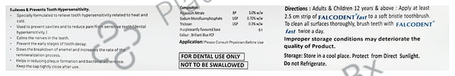 Falcodent Fast Toothpaste Mint 100gm