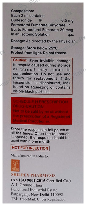 Nebucort F 20mcg/0.5mg Respules 5X2ml
