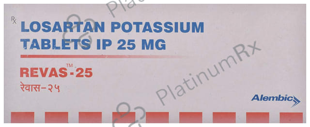 Revas 25mg Tablet 10s