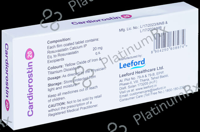 Cardiorostin 20mg Tablet 10s