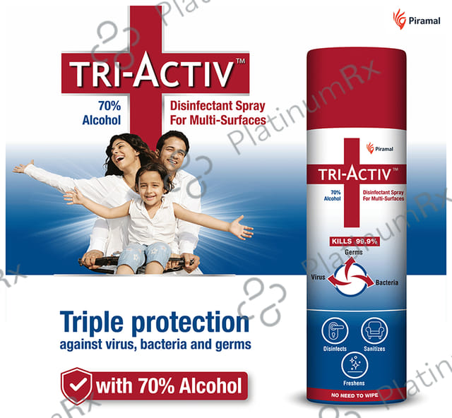 Tri-Activ 70% Alcohol Disinfectant Spray for Multi-Surfaces 100 ml