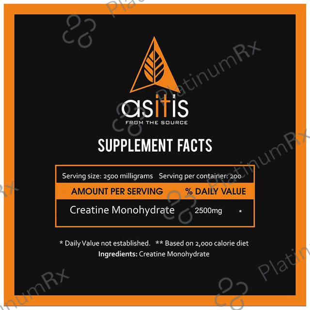 AS-IT-IS Nutrition Creatine Monohydrate for Muscle Building - No Additives or Preservatives 500 gm