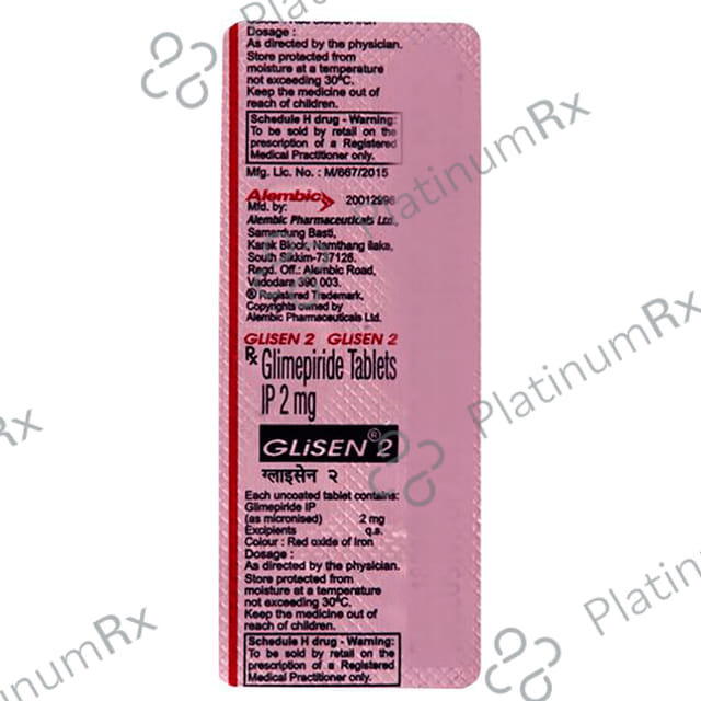 Glisen 2mg Tablet 10s