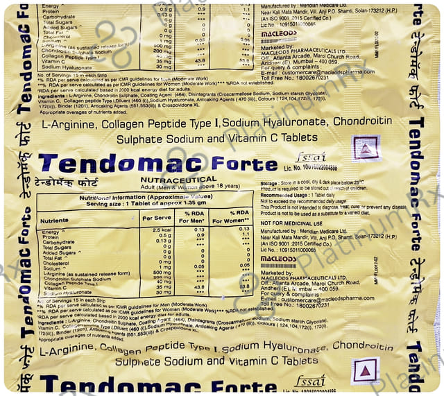 Tendomac Forte Tablet 15s