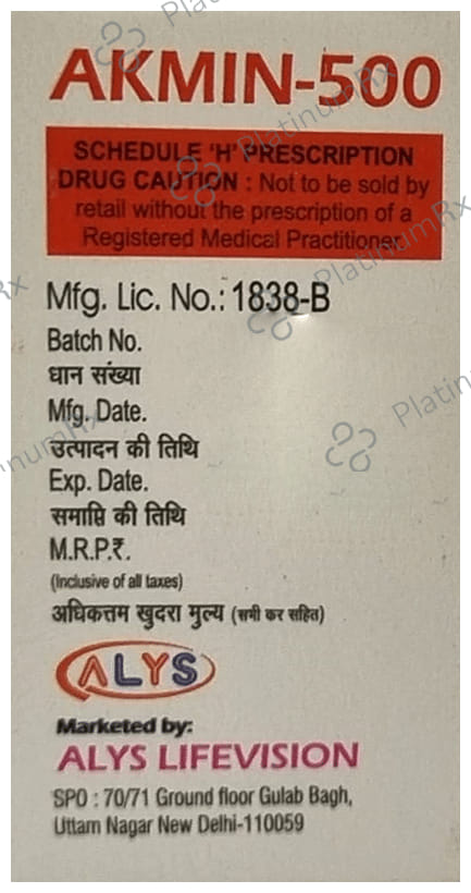 Akmin 500mg Injection 2ml (Alys)