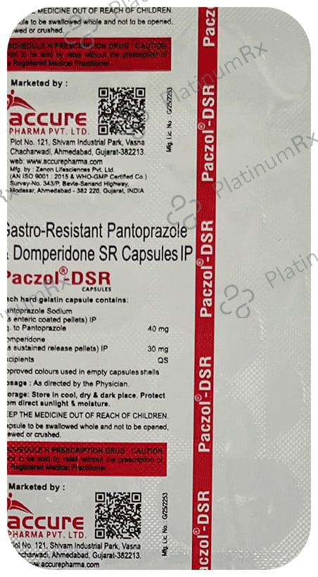 Paczol D 30/40mg Capsule SR 10s