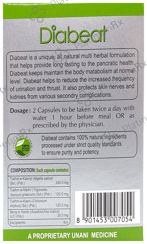 Hamdard Diabeat Capsule for Healthy Blood Sugar Levels & Metabolism