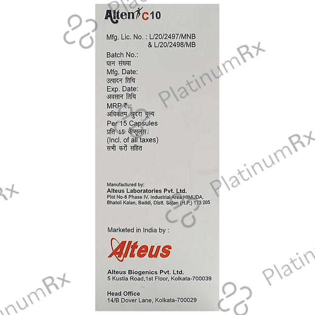 Alten C 10/75mg Capsule 15s