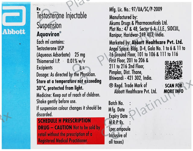 Aquaviron 25mg Injection 1s