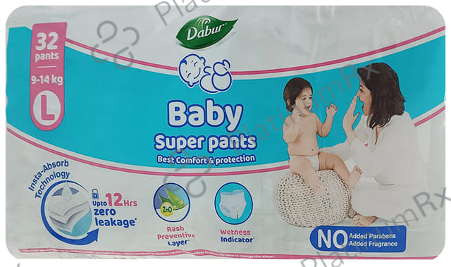 Dabur Baby Super Pants with Aloe Vera, Shea Butter & Vitamin E - Size Large