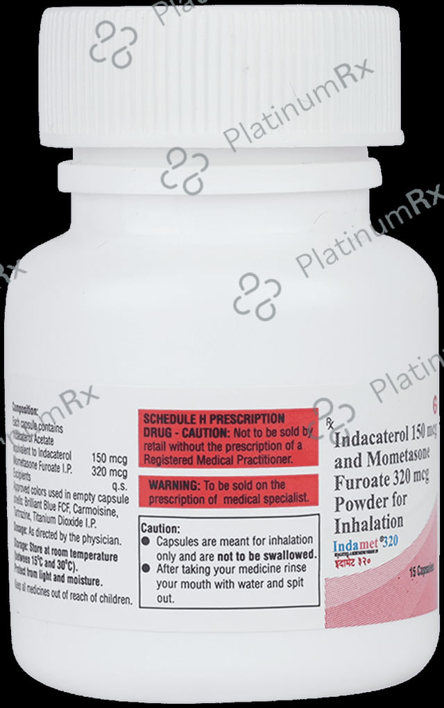 Indamet 320/150mcg Capsule 15s