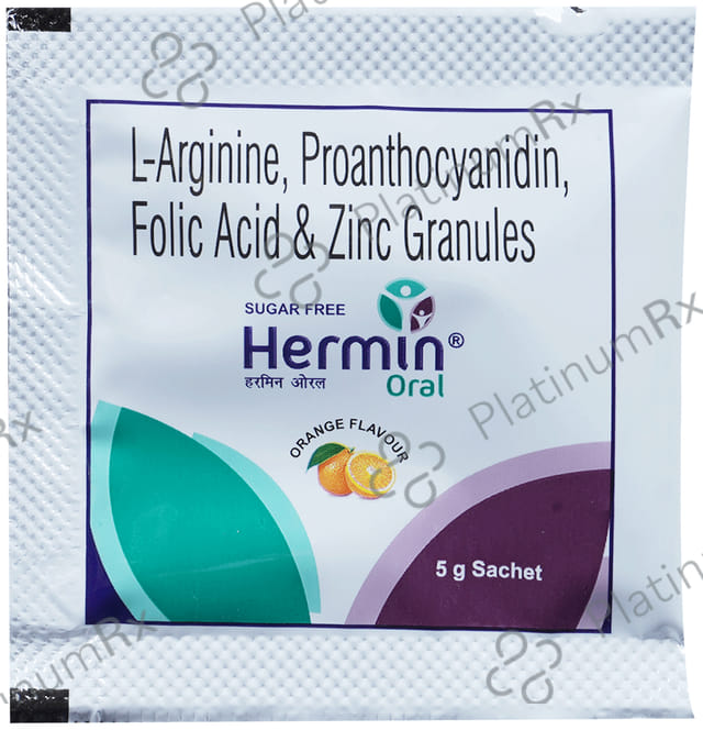 Hermin Orange Flavour Sugar Free Oral Sachet 5gm
