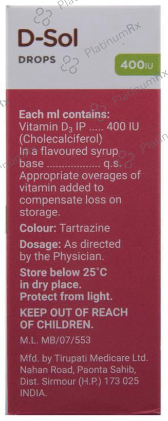 D Sol 400IU Mango Flavour Drop 30ml