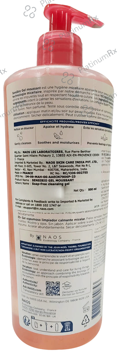 Bioderma Sensibio Gel Moussant Soothing Micellar Cleansing Foaming Gel 500 ml