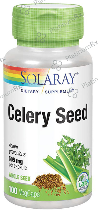 Solaray Celery Seed 505mg Vegicap - For Cardiovascular & Liver Health