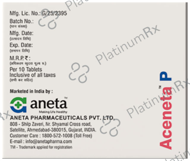Aceneta P 100/325mg Tablet 10s
