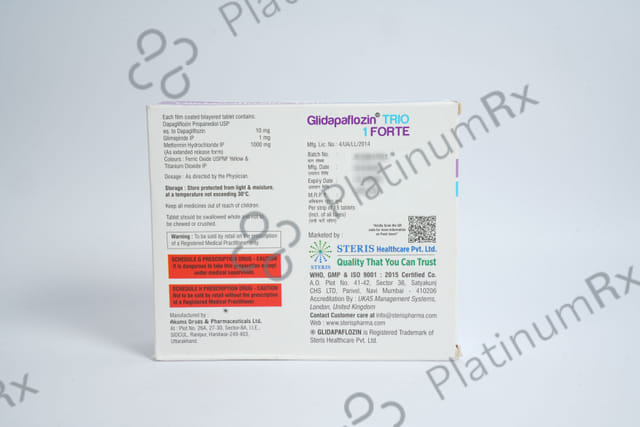 Glidapaflozin Trio 1/10/1000mg Forte Tablet ER 15s