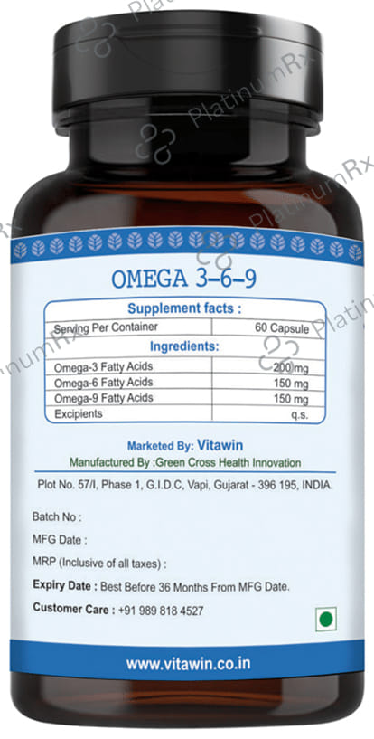 Vitawin Omega 3 6 9 Vegetarian Capsule