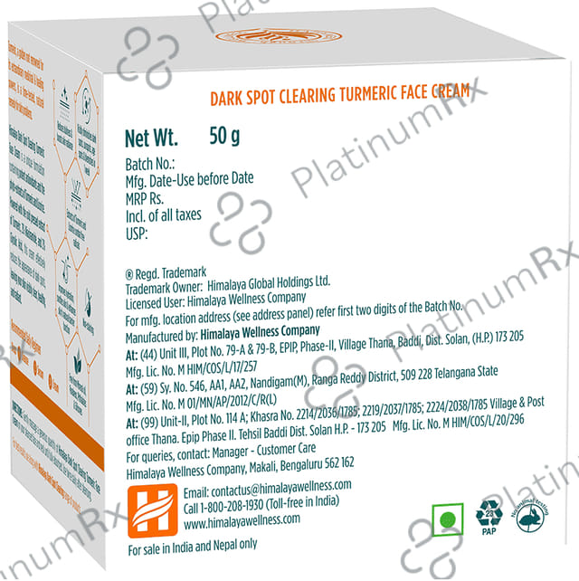 Himalaya Dark Spot Clearing Face Cream Turmeric