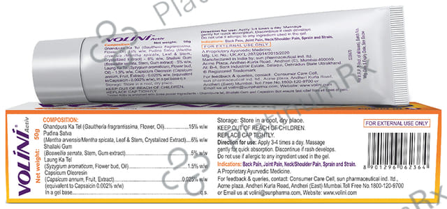Volini Activ Pain Relief Gel 50gm