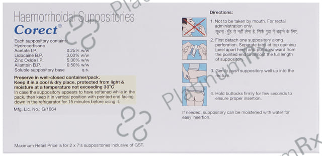 Corect Suppositories 2X7s