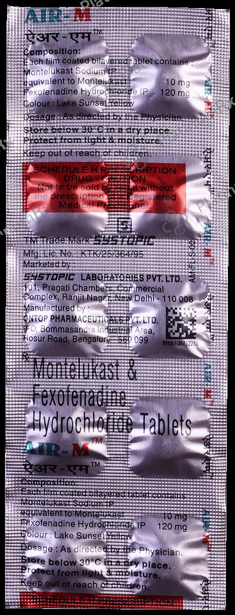 Air M 120/10mg Tablet 10s