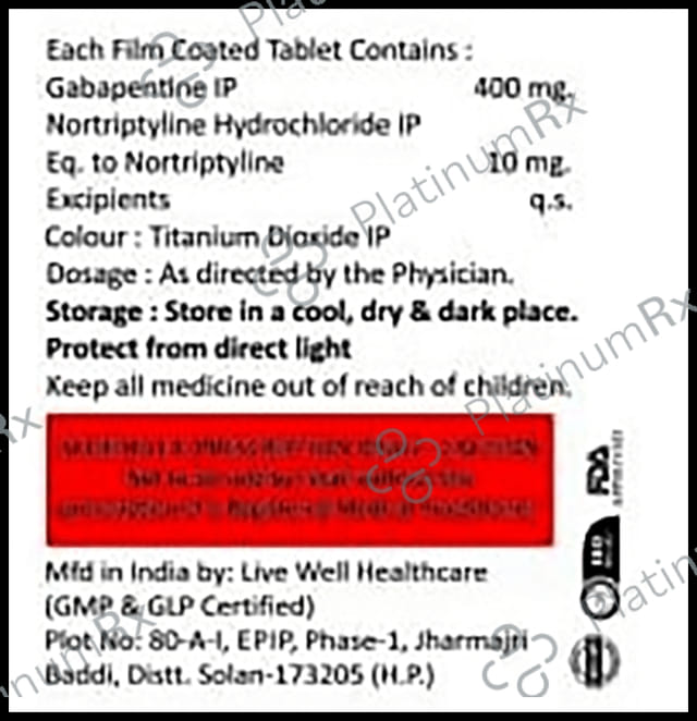 Gabaprix NT 400/10mg Tablet 10s