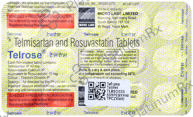 Telrose 10/40mg Tablet 15s
