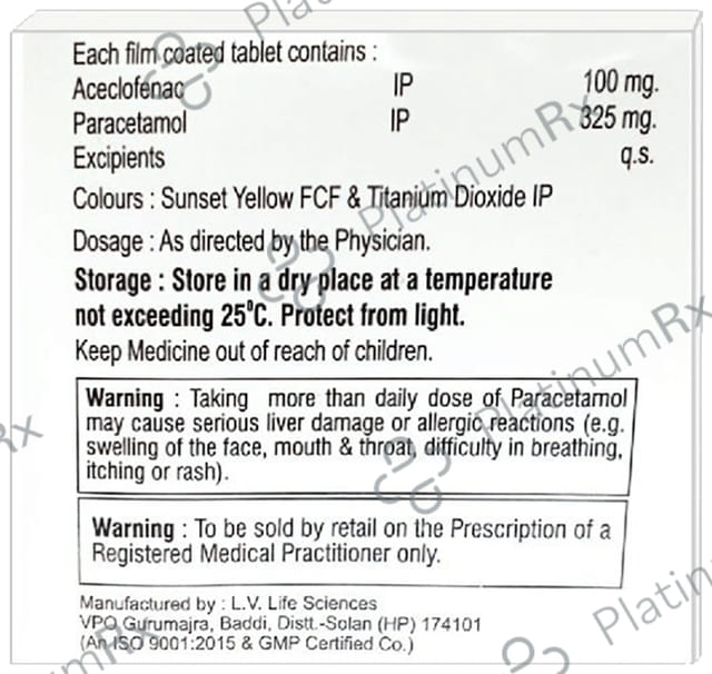 Syfen Plus 100/325mg Tablet 10s