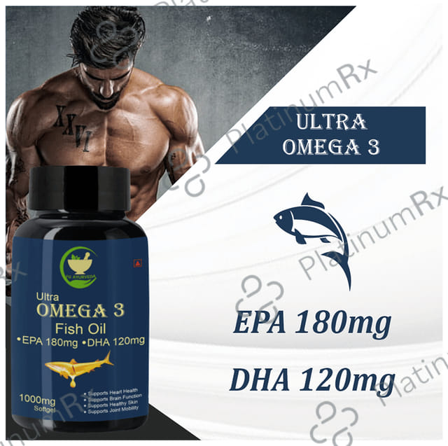 Fij Ayurveda Ultra Omega 3 Fish Oil 1000mg Softgel 60s
