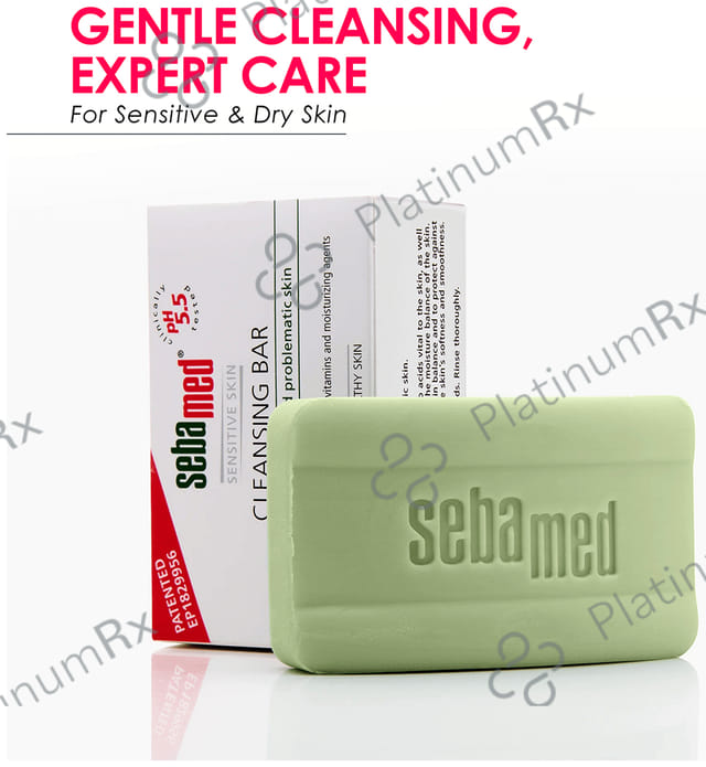 Sebamed Cleansing Bar with Vitamins for Sensitive Skin Soap Free 100gm